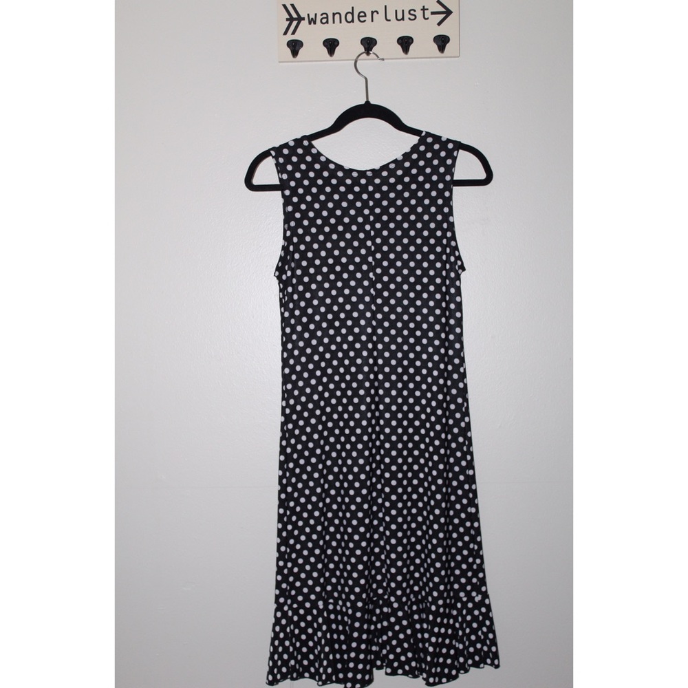 Polka dot black dress